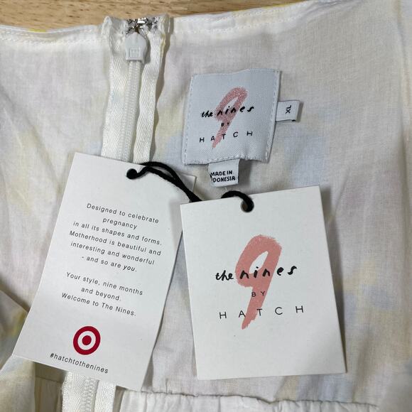 Hatch The Nines Target NWT Floral Smocked Tank Maternity Dress Size XL Yellow - Picture 5 of 10